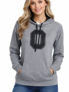 NEW Ohio State Buckeyes Hoodie SMALL Gray Scarlet & Gray Pullover Sweatshirt